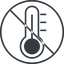Thin, line, circle, prohibited, temperature, thermometer, heat, high, hot, thermometer-high, thermometer-high-thin icon