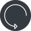 Thin, down, solid, circle, arrow, reload, refresh, undo, redo, undo-thin, restore icon
