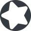 Thin, left, solid, circle, star, rate, rating, star-solid, favorite icon