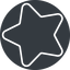 Thin, left, solid, circle, star, rate, rating, star-thin, favorite icon