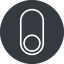 Thin, left, solid, circle, setting, apple, on, off, ios, switch, button, radio, switch-thin icon