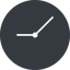 Thin, right, solid, circle, horizontal, mirror, clock, time, meeting, hour, minute, hours, minutes, clock-thin icon