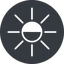 Thin, right, solid, circle, star, light, brightness, luminosity, intensity, brilliance, lighter, darker, dark, mode, Illumination, sun, shine, flash, ray, brightness-thin, brightness-thin-half, brightness-half icon