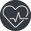 Thin, solid, circle, horizontal, mirror, rate, medical, heart, medic, beating, beat, monitor, pulse, beating-heart-thin, beating-heart icon