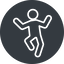 Thin, solid, circle, horizontal, mirror, man, person, music, dancing, dance, disco, dancer, dancer-thin icon