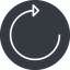Thin, up, solid, circle, horizontal, mirror, arrow, reload, refresh, undo, redo, undo-thin, restore icon