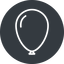 Thin, solid, circle, balloon, party, birthday, carnival, helium, balloons, balloon-thin icon