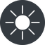 Thin, up, solid, circle, star, light, brightness, luminosity, intensity, brilliance, lighter, darker, dark, mode, Illumination, sun, shine, flash, ray, brightness-thin, brightness-thin-full, brightness-full icon