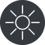 Thin, up, solid, circle, star, light, brightness, luminosity, intensity, brilliance, lighter, darker, dark, mode, Illumination, sun, shine, flash, ray, brightness-thin icon