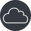 Thin, solid, circle, cloud, sky, weather, clouds, cloudy, cloud-thin icon
