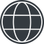 Thin, solid, circle, globe, world, earth, www, globe-thin, web icon