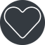 Thin, solid, circle, heart, valentine, healthcare, health, heart-thin, <3 icon