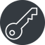 Thin, up, solid, circle, unlocked, unlock, locked, lock, key, access, security, key-alt-thin icon