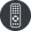 Thin, up, solid, circle, remote, control, tv, television, remote-control, remote-control-thin icon