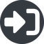 Thin, up, solid, circle, sign, in, signin, login, log, log-in, download, upload, connection, sign-in-solid icon