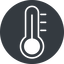 Thin, circle, temperature, thermometer, heat, high, hot, thermometer-high, thermometer-high-thin icon