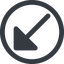 Line, up, down, wide, circle, arrow, corner, arrow-corner-solid, increase, decrease icon