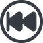 Line, down, wide, circle, video, play, forward, backward, mp3, player, fast, pause, forward-fast-solid icon
