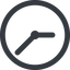 Line, left, wide, circle, horizontal, mirror, clock, time, meeting, hour, minute, hours, minutes, clock-wide icon