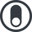 Line, left, wide, solid, circle, setting, apple, on, off, ios, switch, button, radio, switch-solid icon