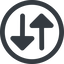 Line, right, wide, circle, horizontal, mirror, arrow, update, change, switch, select, revert, double, double-arrow, change-solid icon