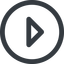 Line, right, wide, circle, arrow, direction, caret, caret-wide icon