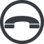 Line, right, wide, circle, phone, call, dial, number, dot, telephone, pictogram, dot-50, dot-telephone icon