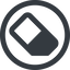 Line, wide, circle, horizontal, mirror, remove, eraser, erase, rubber icon