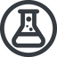 Line, up, wide, circle, bubble, bubbles, graduated, erlenmeyer, chemical, flask, lab, laboratory, chemistry, potion, glassware, conical, bubbling, boiling, bulbous, erlenmeyer-bubbling-wide icon