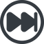 Line, up, wide, circle, video, play, forward, backward, mp3, player, fast, pause, forward-fast-solid icon
