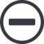 Line, up, circle, minus, remove, sub, substract, collapse, minus-solid, -, less icon