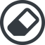 Line, wide, circle, remove, eraser, erase, rubber icon
