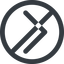 Line, right, wide, circle, arrow, direction, prohibited, chevron, chevron-wide icon