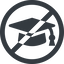 Line, wide, circle, horizontal, mirror, prohibited, university, hat, graduation, cap, diploma, graduation-cap, degree, college, education, graduated, graduation-cap-solid icon