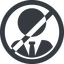 Line, wide, circle, horizontal, mirror, user, prohibited, tie, admin, administrator, superuser, user-tie-circle icon