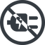 Line, up, wide, circle, prohibited, electricity, plug, charge, charger, electric, electrics, electrical, plug-alt icon