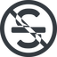 Line, wide, circle, prohibited, text, type, editor, font, typography, font-style, strikethrough, strike, strikethrough-solid icon