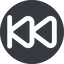 Down, wide, solid, circle, video, play, forward, backward, mp3, player, fast, pause, forward-fast-wide icon