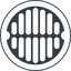 Right, wide, solid, circle, manhole, sewer, sewer-manhole, metal, cover, manhole-wide icon