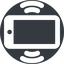 Right, wide, solid, circle, iphone, phone, mobile, android, gsm, smartphone, cell, bell, ring, ringing, ringtone, smartphone-ringing-solid icon