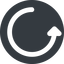 Right, wide, solid, circle, arrow, reload, refresh, undo, redo, restore, undo-wide icon
