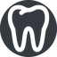 Up, wide, solid, circle, horizontal, mirror, cog, medical, health, care, medic, clinical, tooth, molar, dental, dentist, stomatology, teeth, tooth-wide icon
