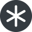 Up, wide, solid, circle, star, asterisk, asterisk-wide icon