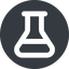 Wide, solid, circle, graduated, erlenmeyer, chemical, flask, lab, laboratory, chemistry, potion, glassware, conical, erlenmeyer-wide icon