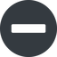 Up, wide, solid, circle, minus, remove, sub, substract, collapse, minus-solid, -, less icon