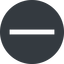 Up, wide, solid, circle, minus, remove, sub, substract, collapse, minus-wide, -, less icon