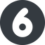 Wide, solid, circle, number, font, digit, 6, six, six-wide, 9, nine icon