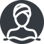 Wide, solid, circle, spa, massage, bath, swimming, pool, zen, hot-tub, jacuzzi icon