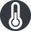 Wide, solid, circle, temperature, thermometer, cold, heat, temperature-wide icon