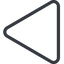 Triangle, thin, line, left, normal, equilateral, circle, square, empty, none icon